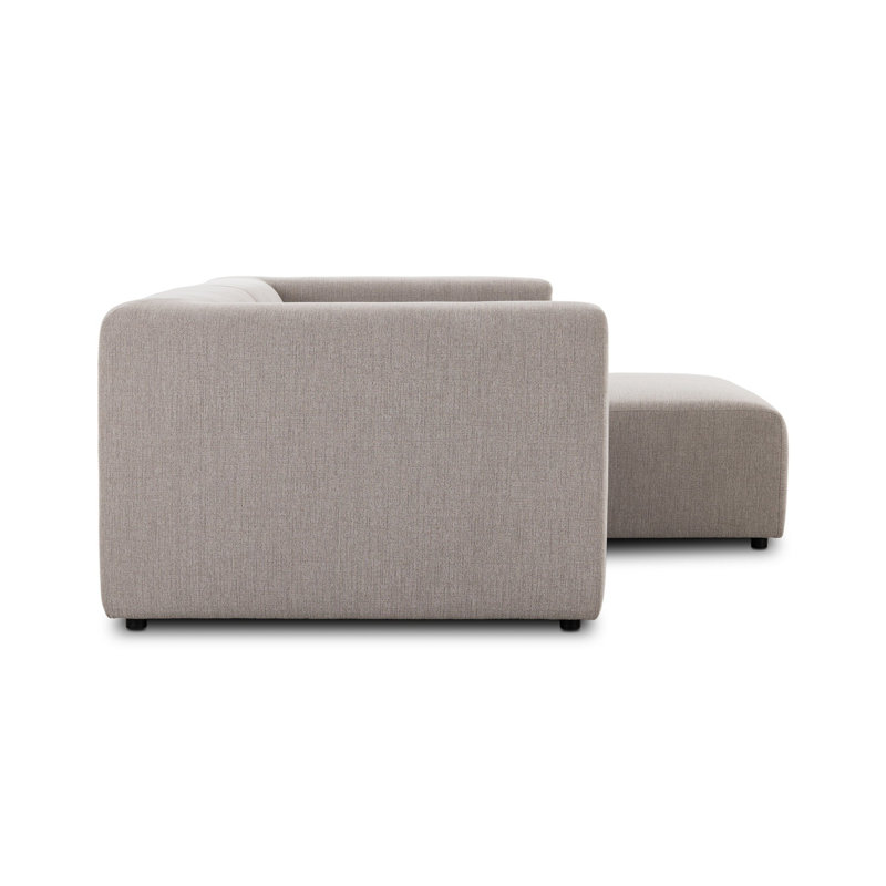Lawndale Chaise Sectional, Napa Sandstone Polyester, Right Hand Facing