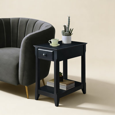 Table d'appoint ACME Byzad avec USB, blanc