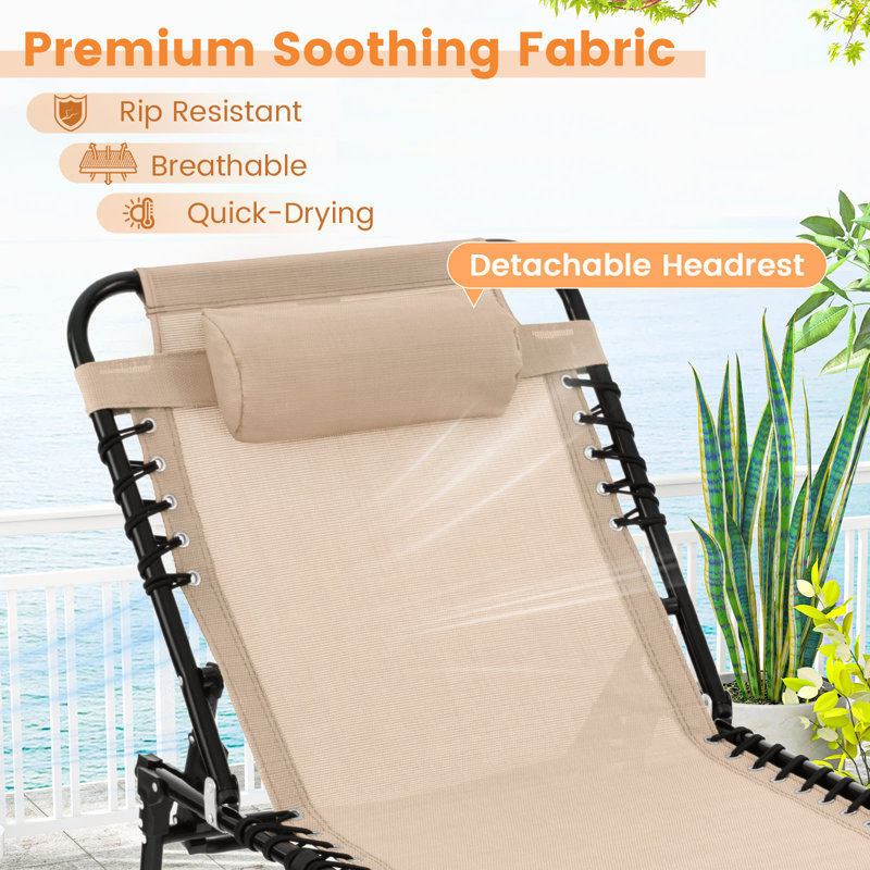 188cm Long Single Chaise, Beige