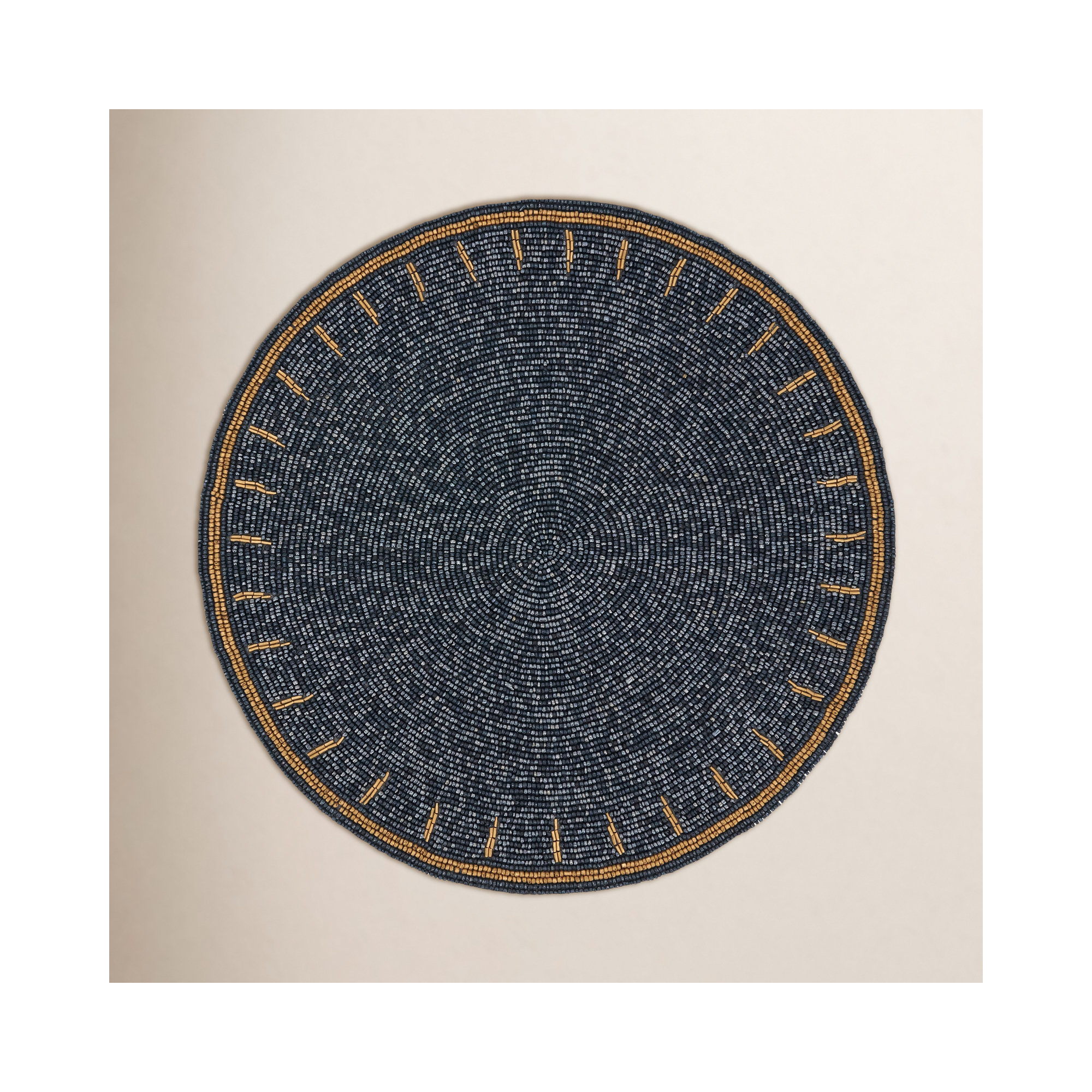 Beaded Brilliance Placemat (Set Of 4), Navy Blue