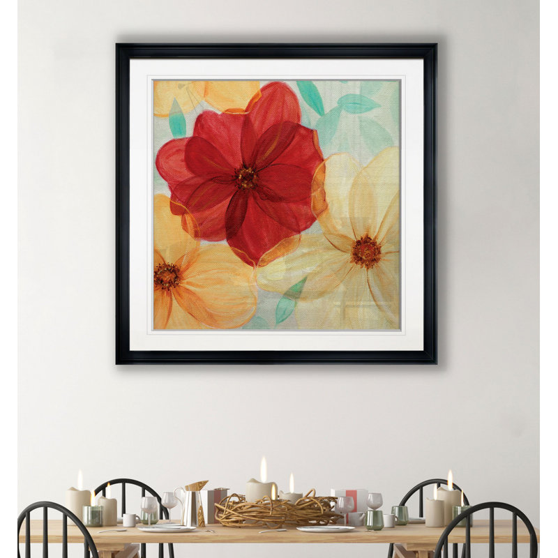 Flash of Spring I - Imprimé, H 17,5 po x l 17,5 po x P 1,5 po, Cadre plastique noir