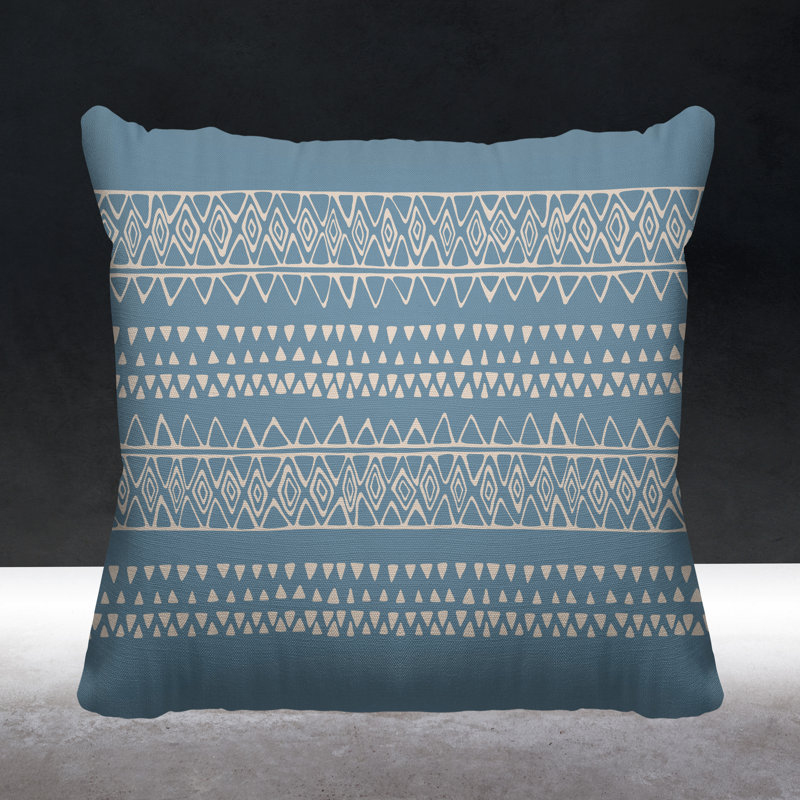 Housse et insert de coussin extérieur carré Ara, Bleu, L 17 po x H 17 po