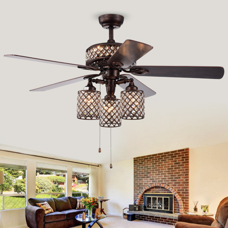 Deleon 52'' Ceiling Fan with Light Kit