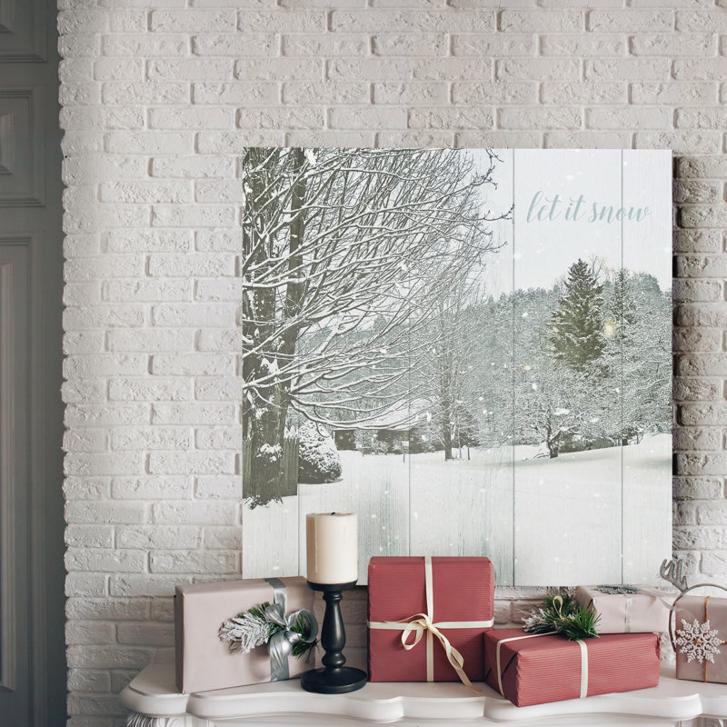 Winter Barn - Wrapped Canvas Print, 40" H x 40" W x 1" D