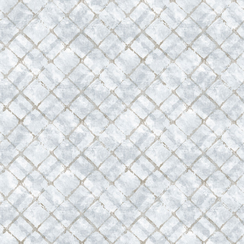 Gluck 10m x 52.8cm Matte Wallpaper Roll, Blue/Grey