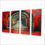 «Red Green Glowing Gateway Tunnels», ensemble d'art sur toile-48272919