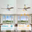 Ventilateur de plafond 52 po avec lumières DEL Kaphers-374101672-374101673