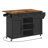 43.3'' Kitchen Island with Power Outlets & Drop Leaf, Rolling Storage Cart with Drawer and Spice Rack-1211829534