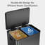 Stainless Steel Step On Kitchen Trash Can - 16L
