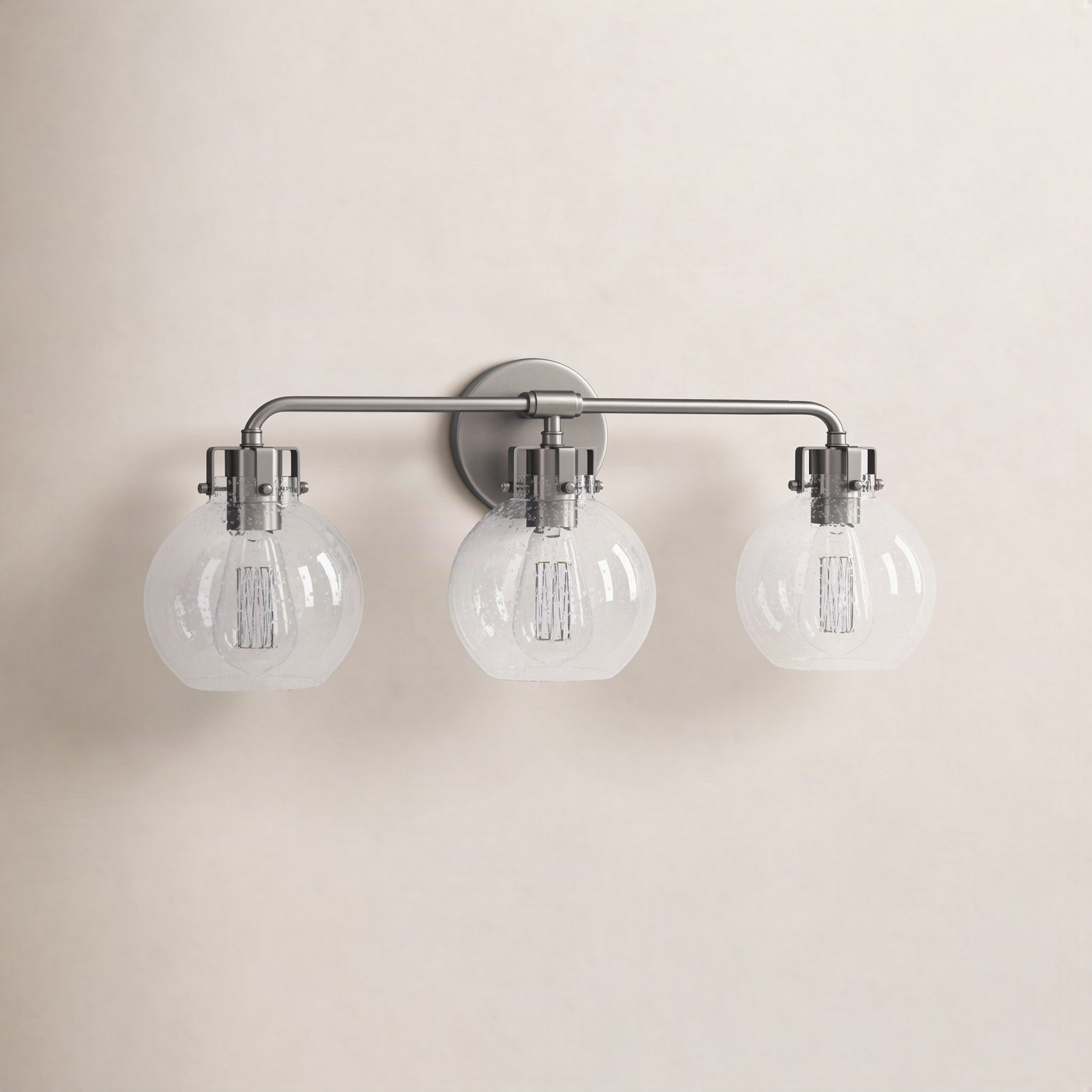 Byrne 3-Light Vanity Light, Satin Nickel