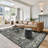 Samira Tanis Anthracite Black Cream Moroccan Bohemian Machine Washable Indoor Area Rug, Flat Pile for Living Room & Bedroom - Anthracite, 9x13-756132118