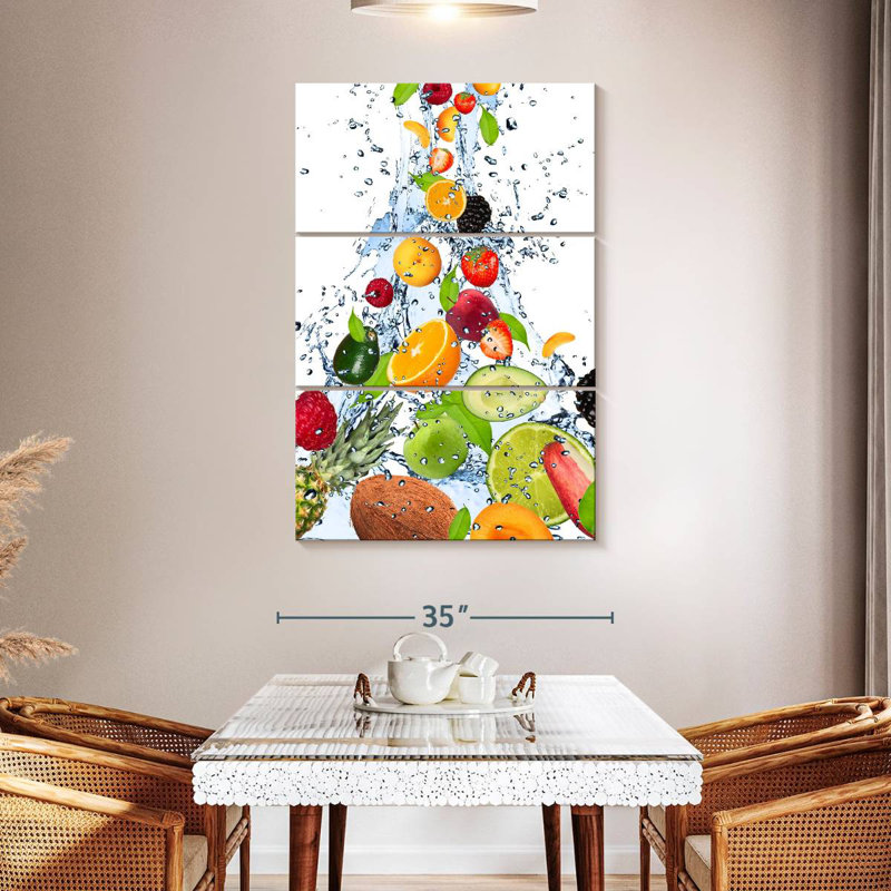 Yarlin Fruit Water Splash, 50" H x 32" W