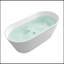 Baignoire de trempage à surface solide de 63 pouces, durable et facile à nettoyer avec une finition non poreuse