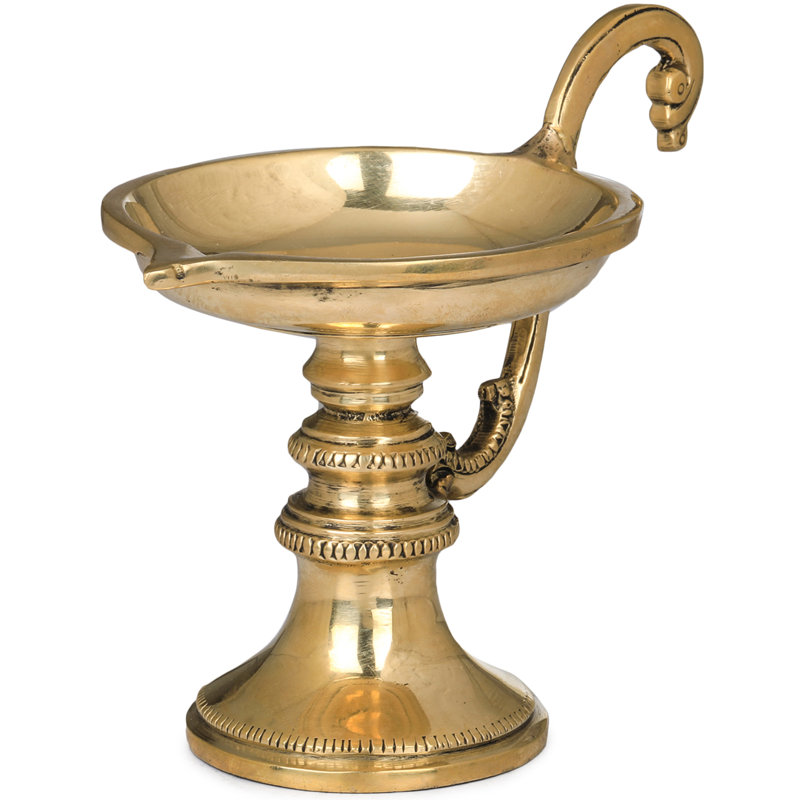 4.6'' H Brass Tabletop Tealight Holder