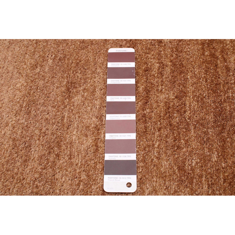 Tapis brun en laine noué à la main 5 pi 7 po x 8 pi 10 po