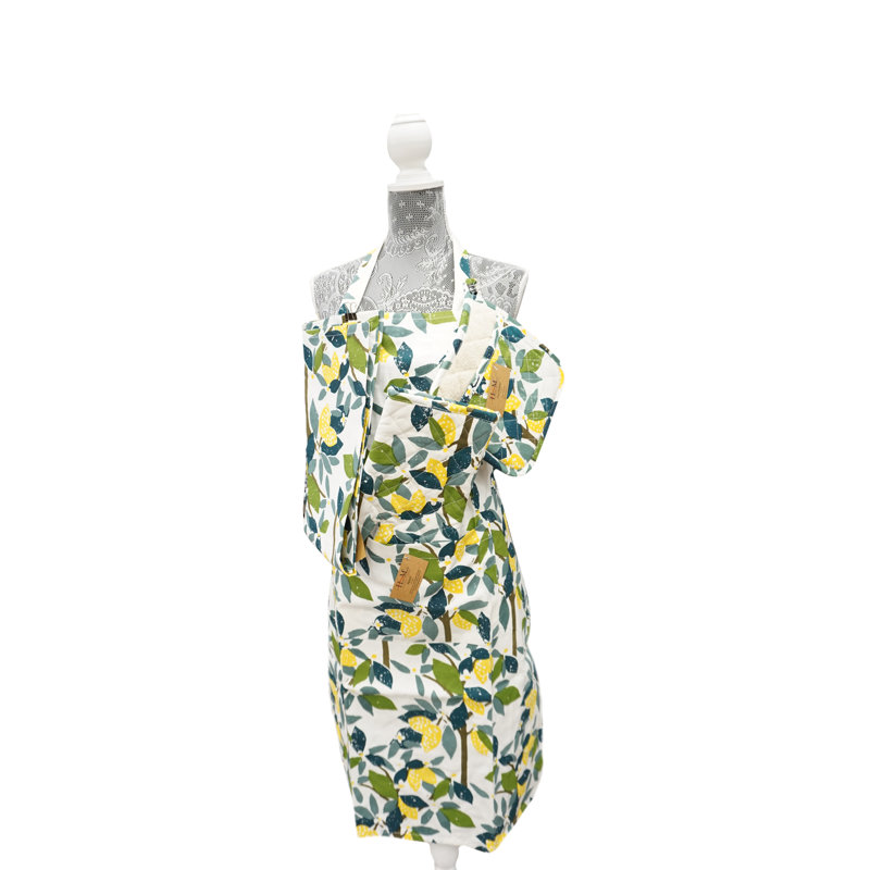 Floral Cotton Bib Apron