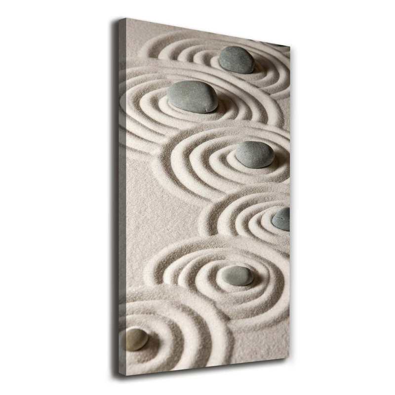 Stones On The Sand - Wrapped Canvas Print