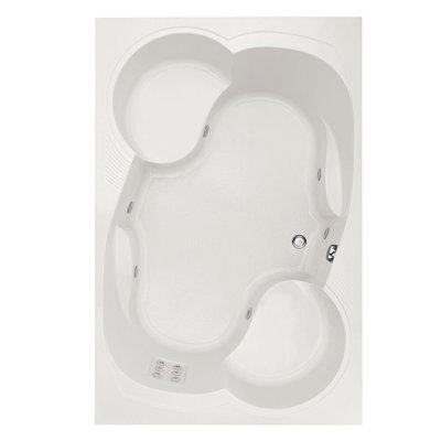 Makyla 75'' x 48'' Whirlpool Acrylic Bathtub
