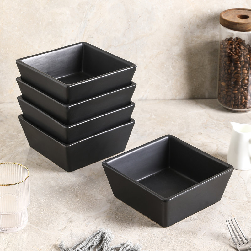Service de table 24 pièces Heidfried Stone Lain Grace, Noir