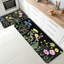 Tapis de cuisine noir 2 pièces aquarelle Wildflower