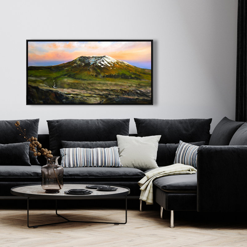 Mountainous view - 24"x48" Framed canvas