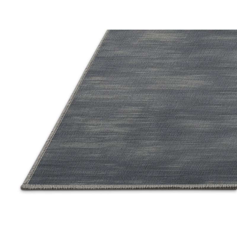 Machine Washable Solid Gray Area Rug, Rectangle 2' x 3'