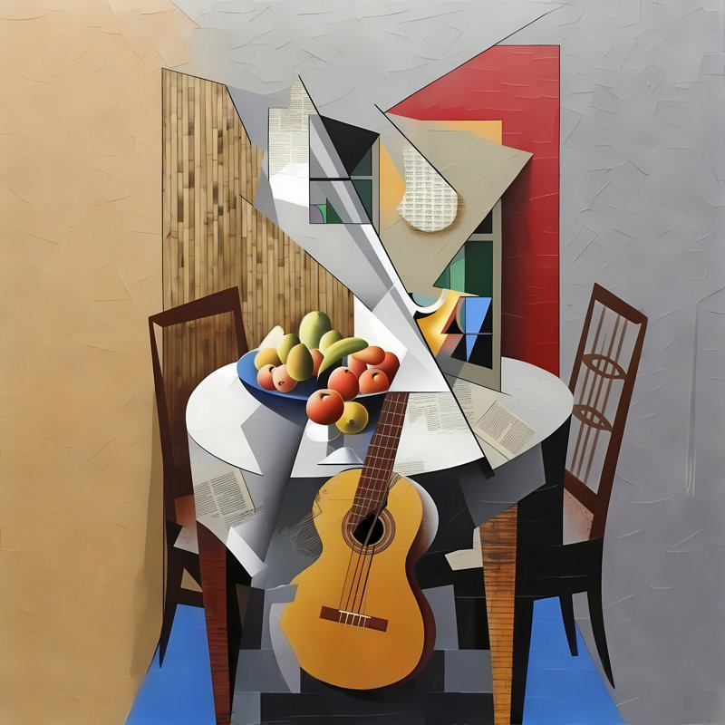 Fruit et cordes, H 24 po x l 24 po