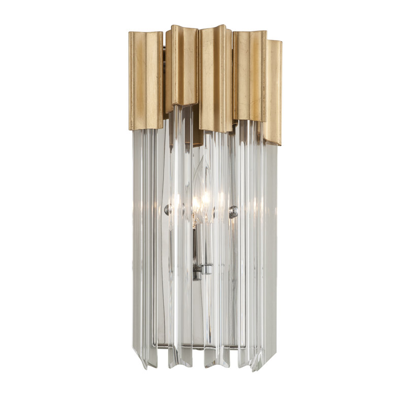 Charisma 14'' Gold Leaf and Silver Transitional Wall Sconce
