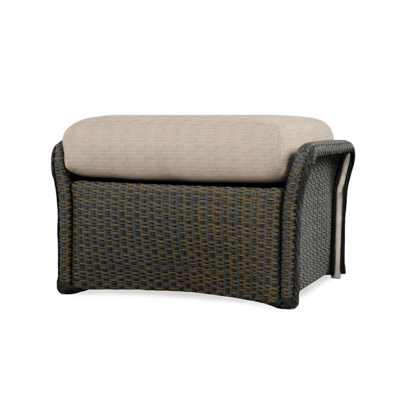 Weekend Retreat Outdoor Ottoman, Beach Natural, Mink
