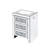15.7''W Silver Rectangle Mirrored End Table With Wireless&USB Charging And LED Lights