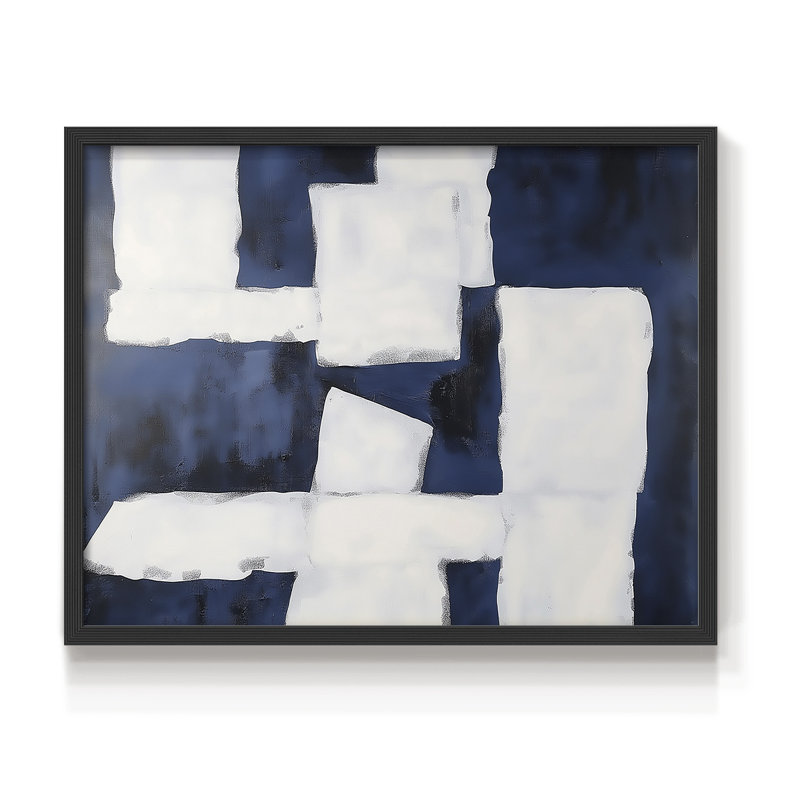 Série abstraite XXIV, reproduction encadrée, H 11 po x l 14 po, Noir, noir, noir, noir