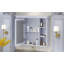 Armoire de rangement murale de salle de bain 35 po x 28 po avec porte miroir-2126650144