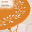 Ensemble bistro 3 pièces avec table pliante et 2 chaises, orange-1426832180