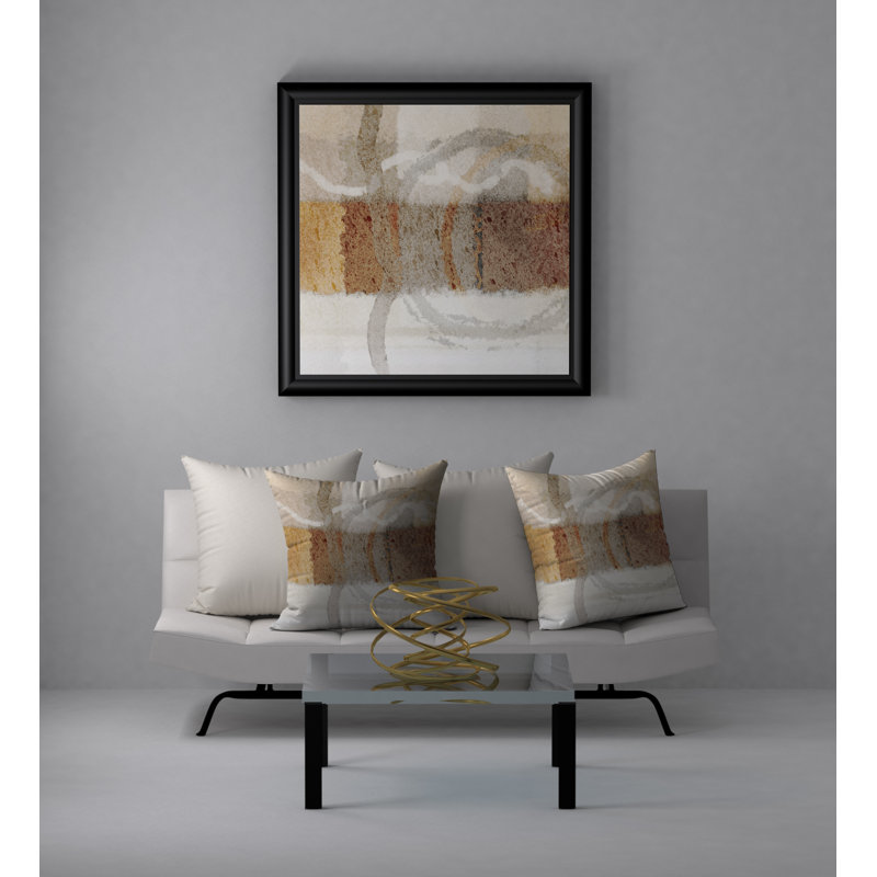 Coussin décoratif Rafraîchissant Ravissant, 20 po x 20 po, Blanc abstrait 1