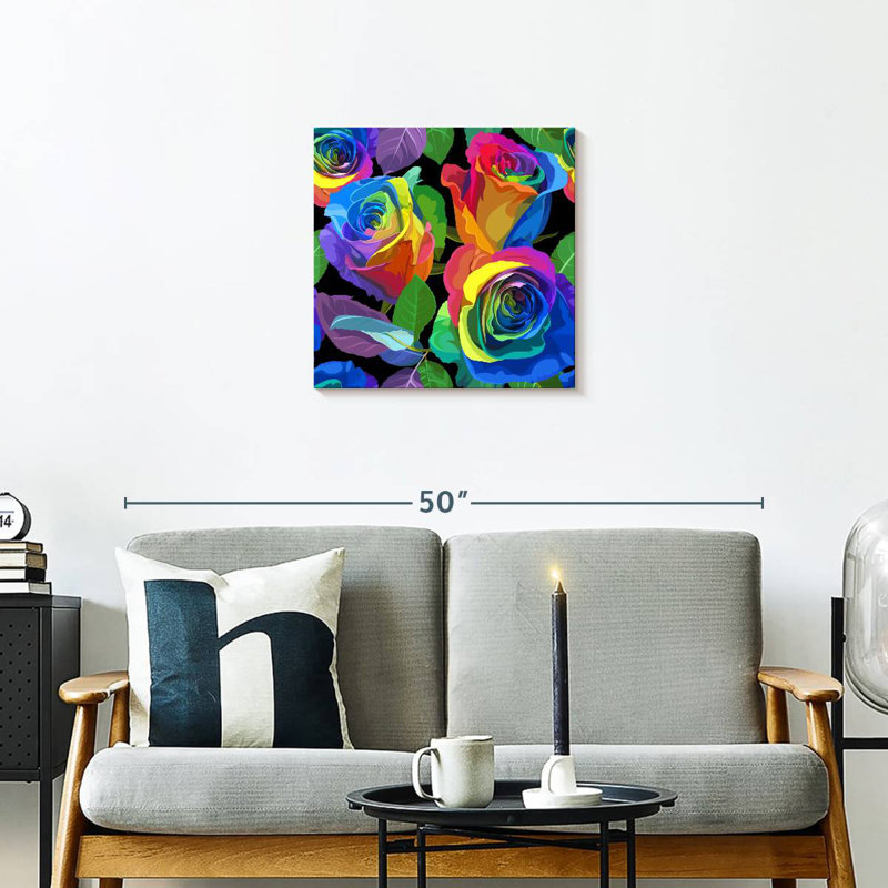 Harnek Neon Rainbow Roses