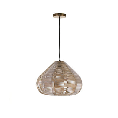 Lucerne 1 - Light Wicker Unique/Statement Pendant