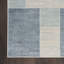 Tapis bleu / ivoire en polyester tissé à la machine Borisas-665917593