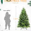 9ft Tree With 2435 Mixed Pe And Branch Tips, Hinged Design For Quick Assembly, Heavy Metal Stand Classic Christmas Pe+ Branches Effortless Setup, Support