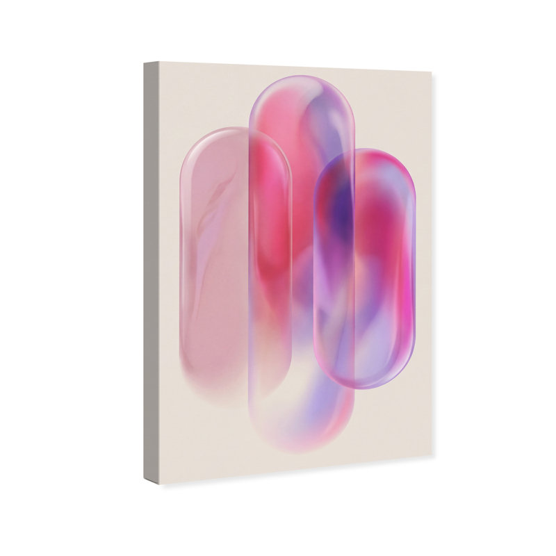 Pink Topaz Gradient Print by Oliver Gal, 54"H x 36"W, Gallery Wrapped