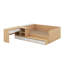 Lit plateforme double en bois avec tiroirs, tablettes et coiffeuse-871394795