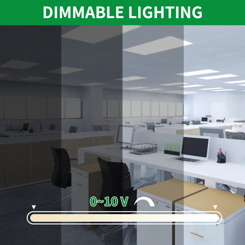 2x4ft Dimmable Led Flat Panel Light Surface Mount Light Fixtures-2 Pack
