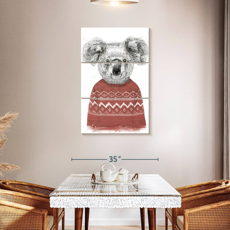 Brampt Winter Koala, 45" H x 28" W