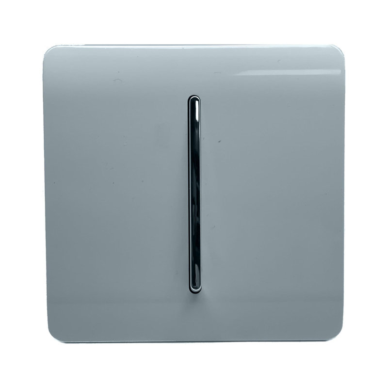 Trendi Switch 1 Gang 1 or 2 way Rocker Light Switch, Cool Grey