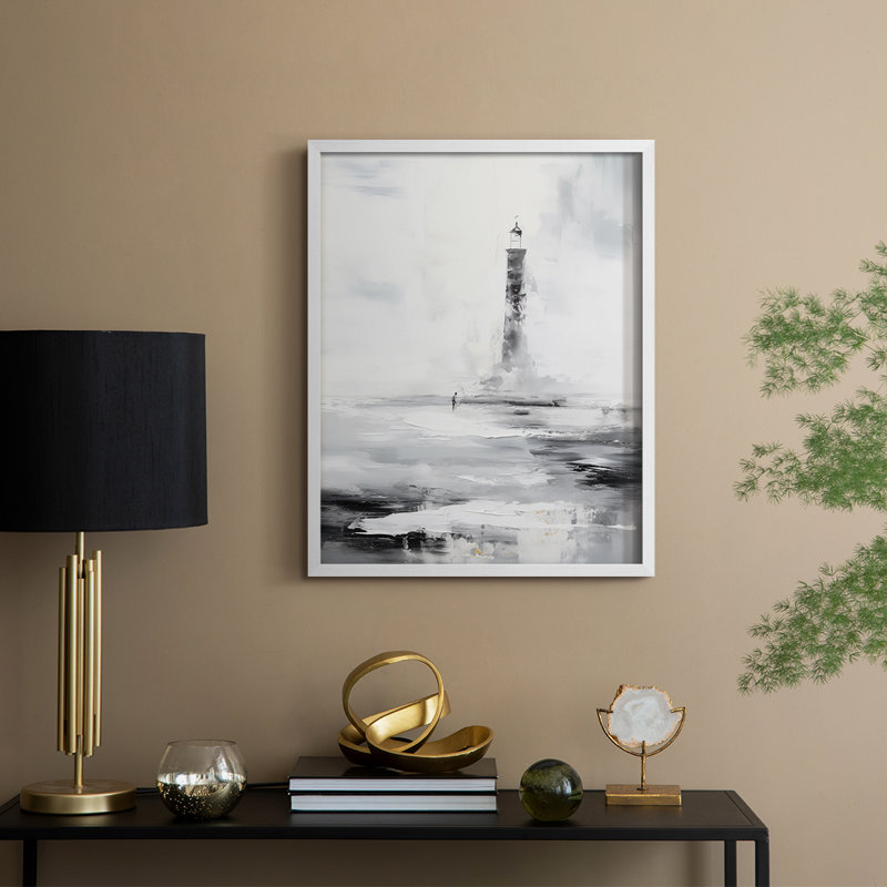NAUTICAL Series Dxxxxi, reproduction encadrée - bois massif, H 11 po x l 9 po, Blanc
