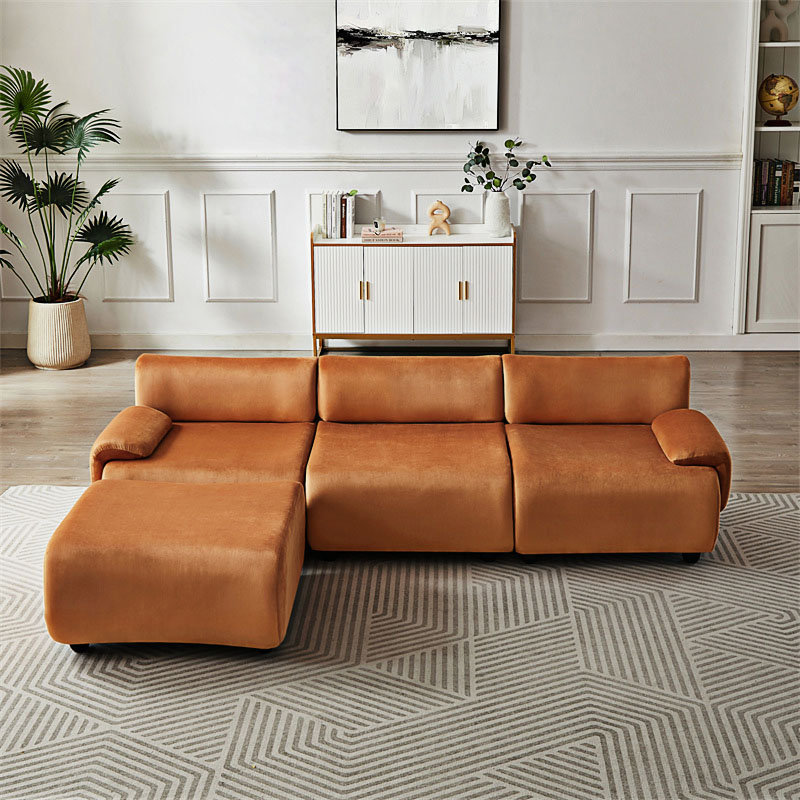 Canapé modulaire Demba, Tissu chameau