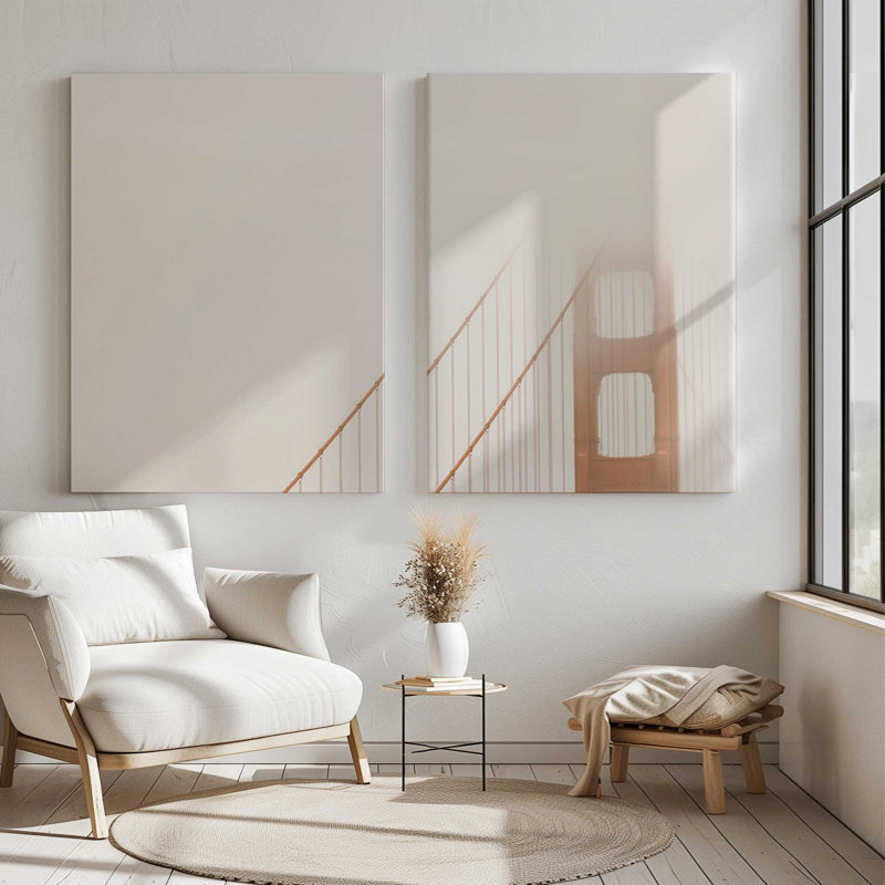 Suspendu dans la brume | Impression sur toile 2 panneaux, H 48 po x l 72 po