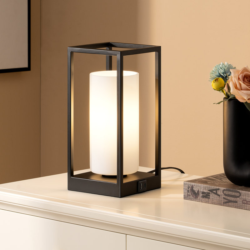 Dimmable Touch Control Table Lamp with USB Ports and Bulb Included