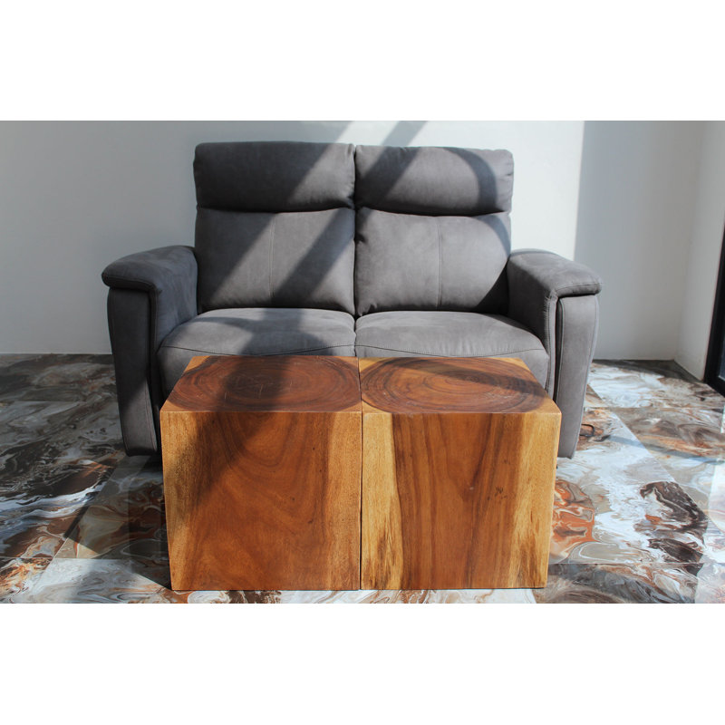 Motyka Solid Wood End Table, Brown Wood