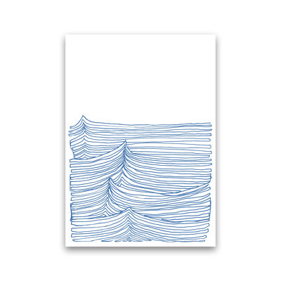 Continuous Sea Blue 1 Piece Wall Art