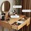 Coiffeuse avec miroir, 2 tiroirs